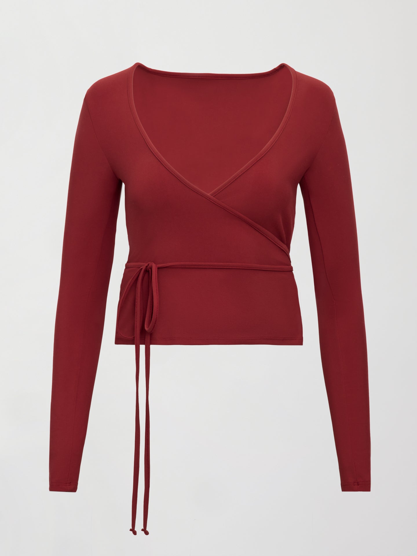 Carbon38 | Long Sleeve Tie Top in Melt - Red Dahlia