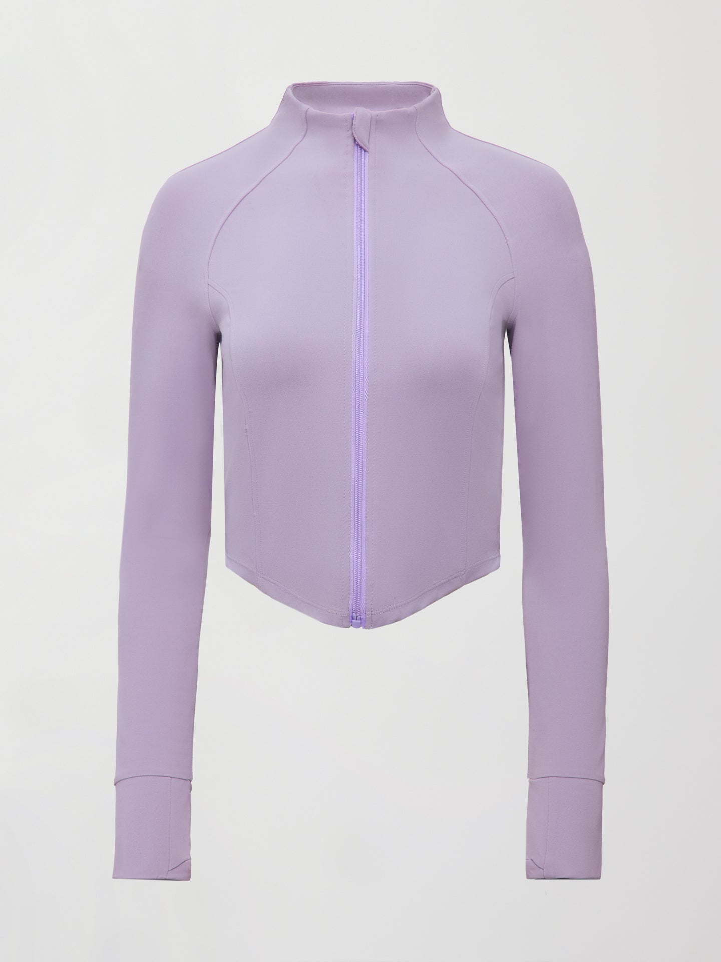 Carbon38 | Mock Neck Corset Zip Top in Melt - Lavender Grey