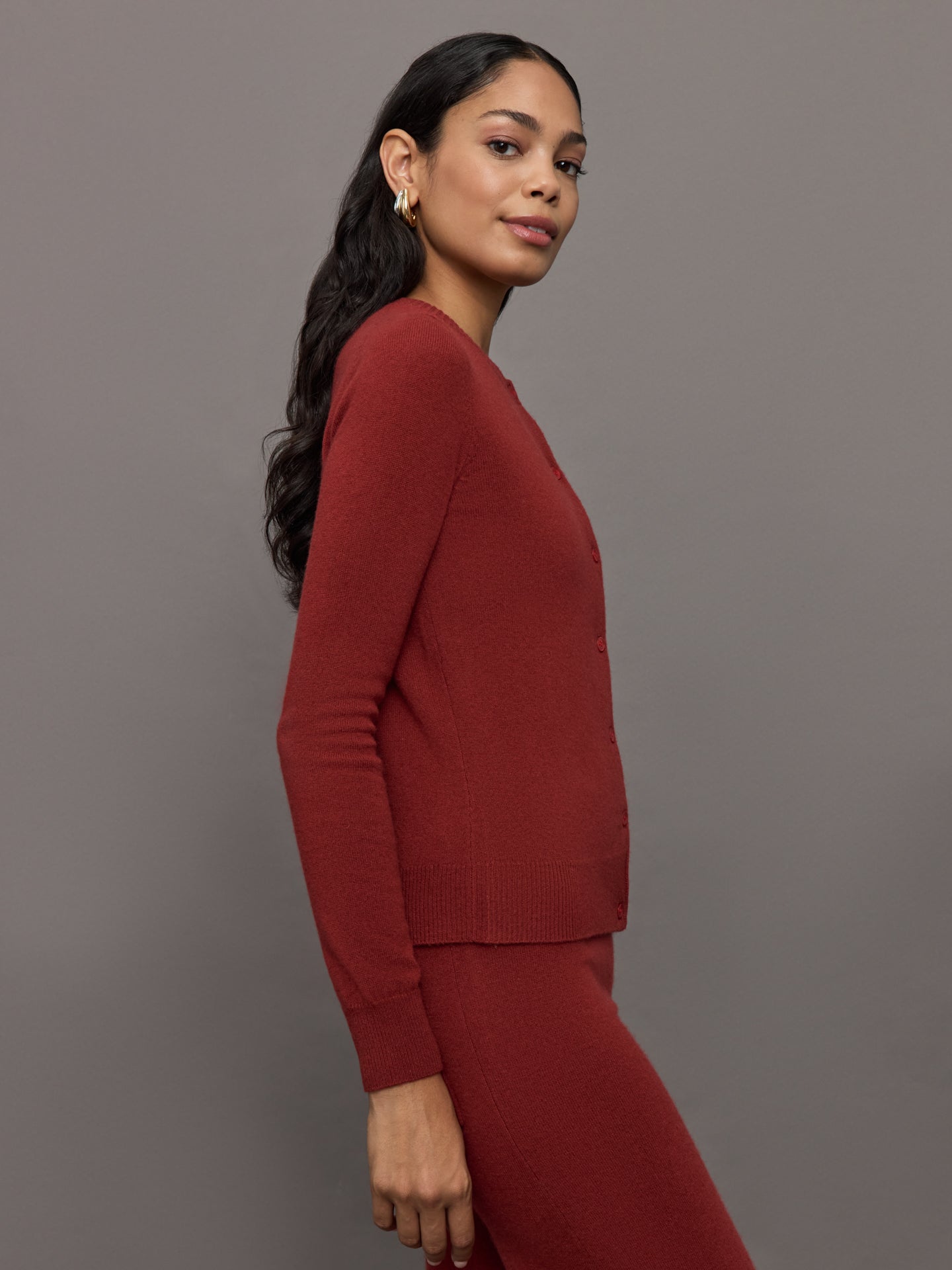 Carbon38 | Monroe Cashmere Cardigan - Burgundy