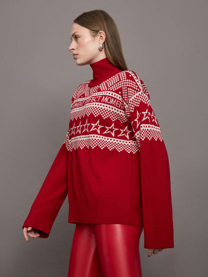 Carbon38 | Holiday Roll Neck - Red/White