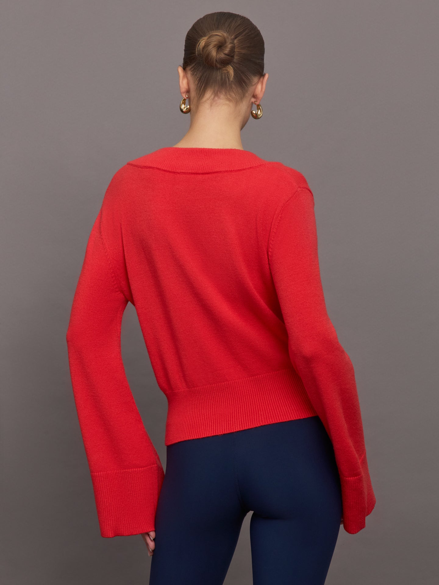 Carbon38 | Bell Sleeve Off Shoulder Sweater - Bittersweet