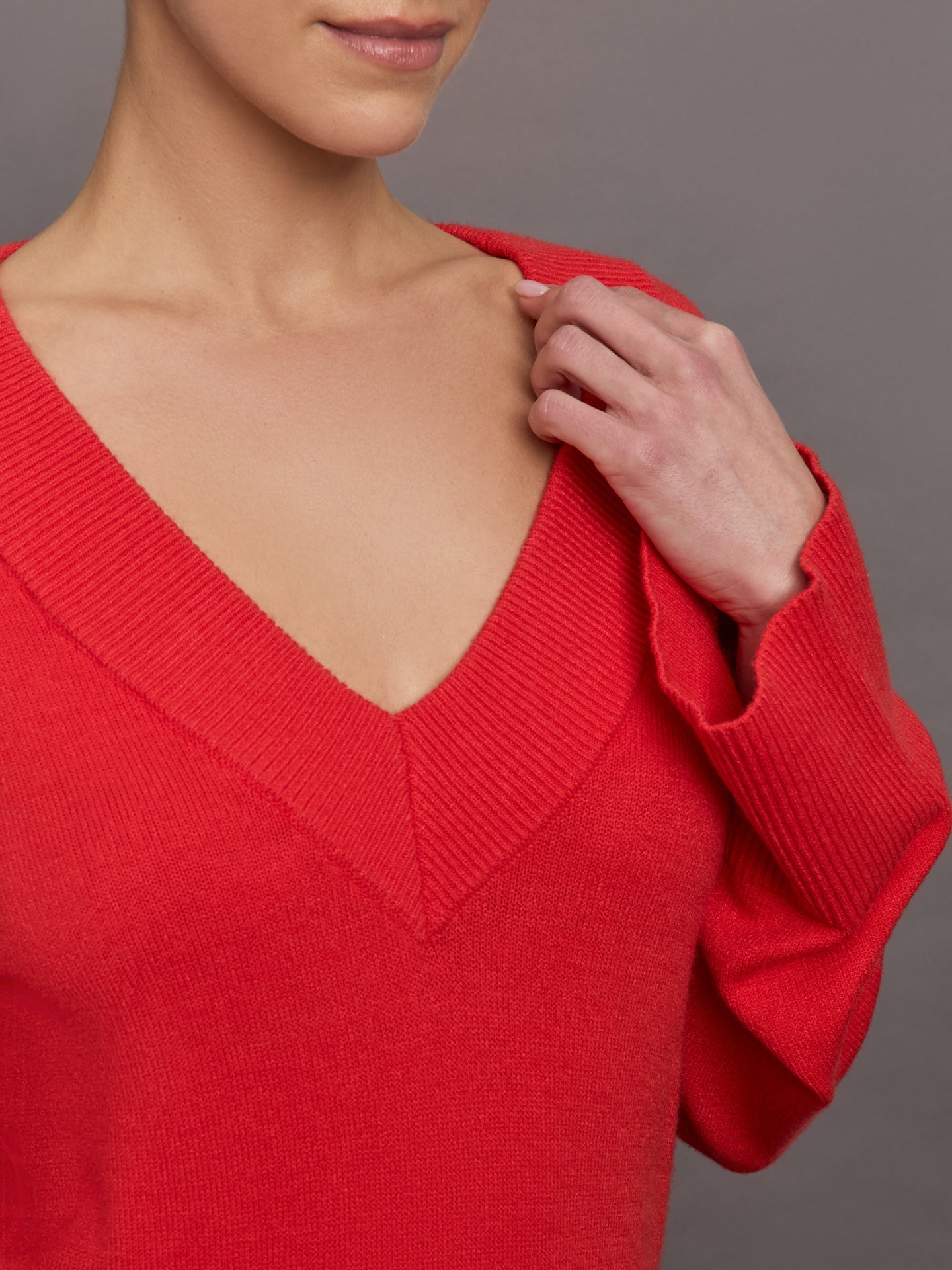 Carbon38 | Bell Sleeve Off Shoulder Sweater - Bittersweet