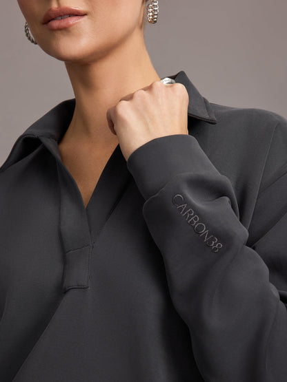 Carbon38 | Logo Sweatshirt in Modal Luxe - Faded Black