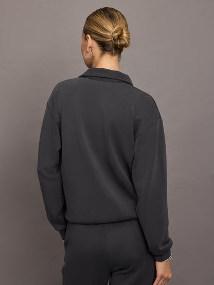 Carbon38 | Logo Sweatshirt in Modal Luxe - Faded Black
