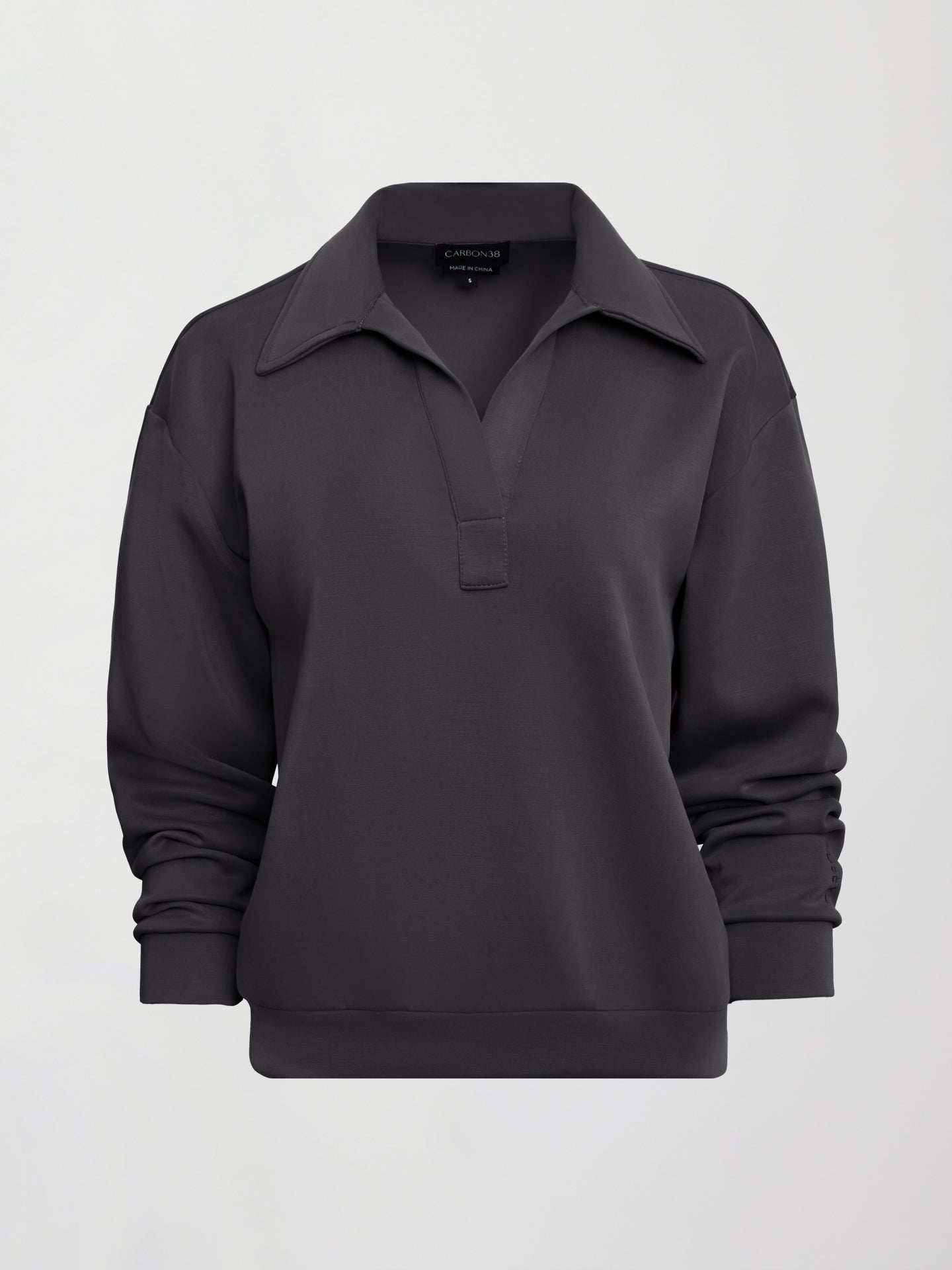 Carbon38 | Logo Sweatshirt in Modal Luxe - Faded Black