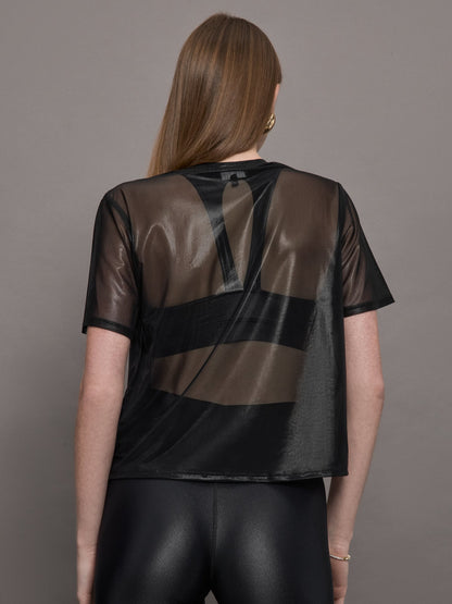 Carbon38 | Liquid Mesh Tee Shirt - Black