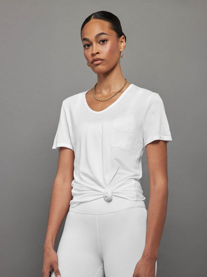 Carbon38 | Short Sleeve Pocket Tee - White