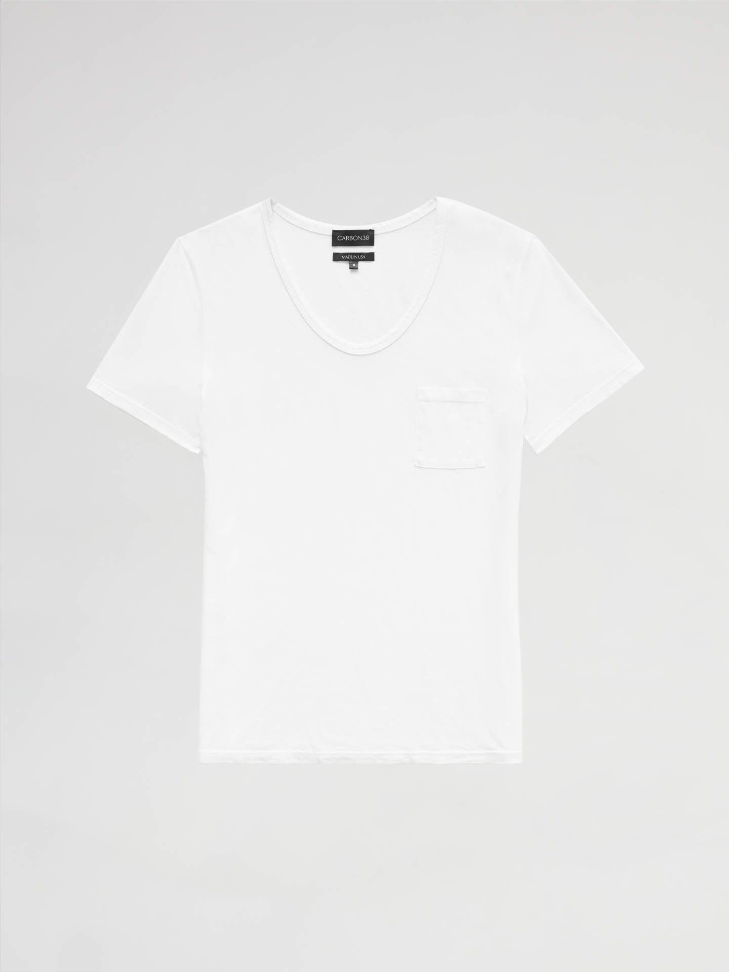 Carbon38 | Short Sleeve Pocket Tee - White