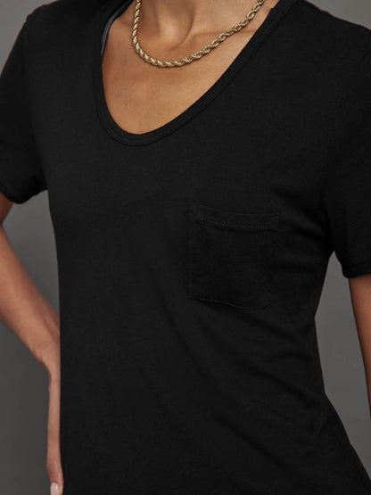 Carbon38 | Short Sleeve Pocket Tee - Black