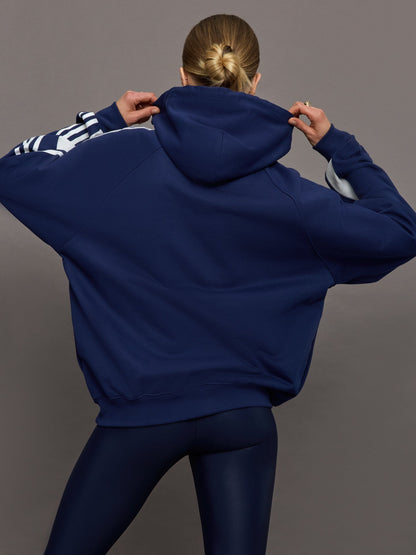 Carbon38 | U Cutline Hoodie - Dark Blue