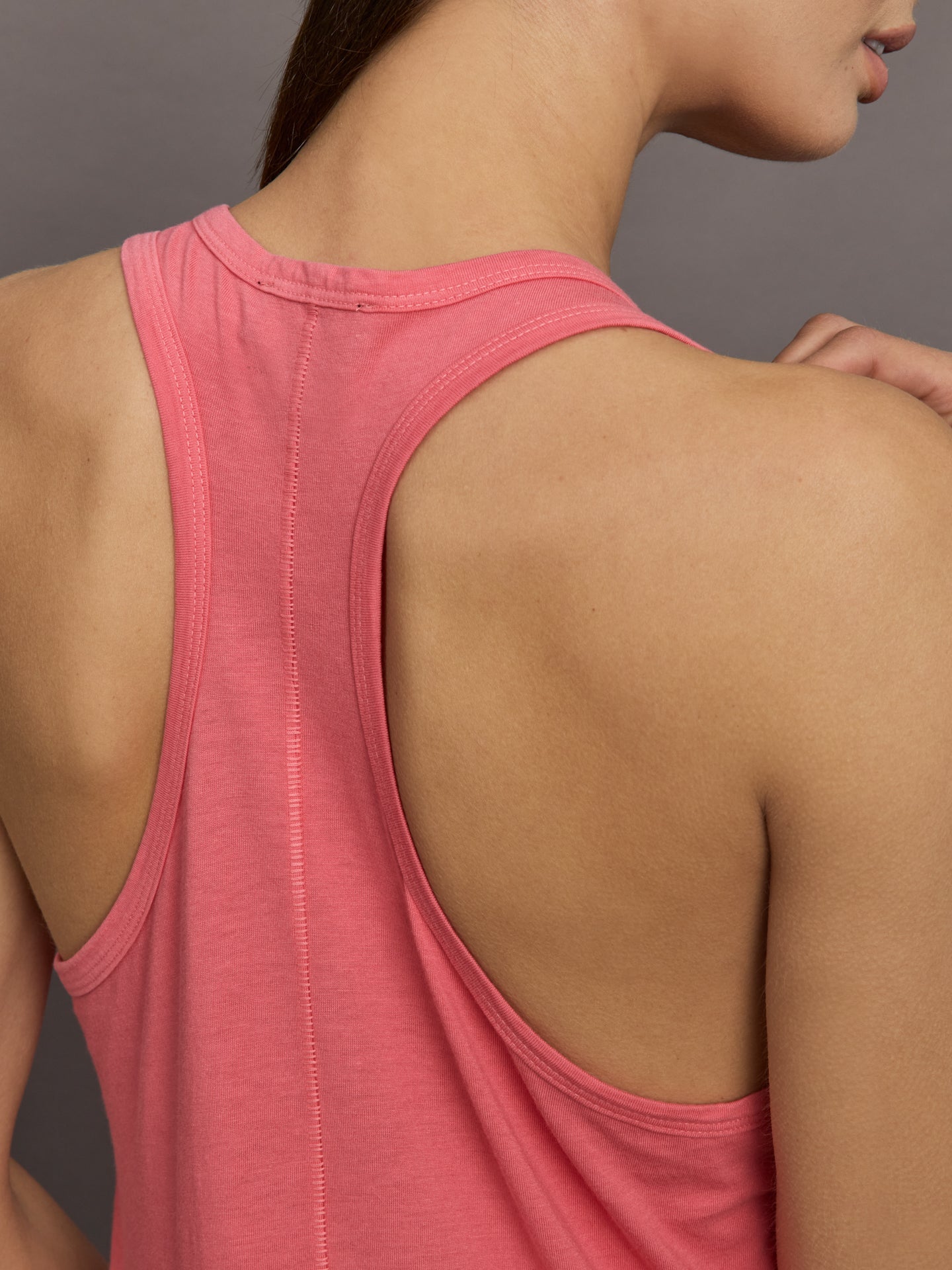 Carbon38 | Long RacerBack Tank - Rosewood
