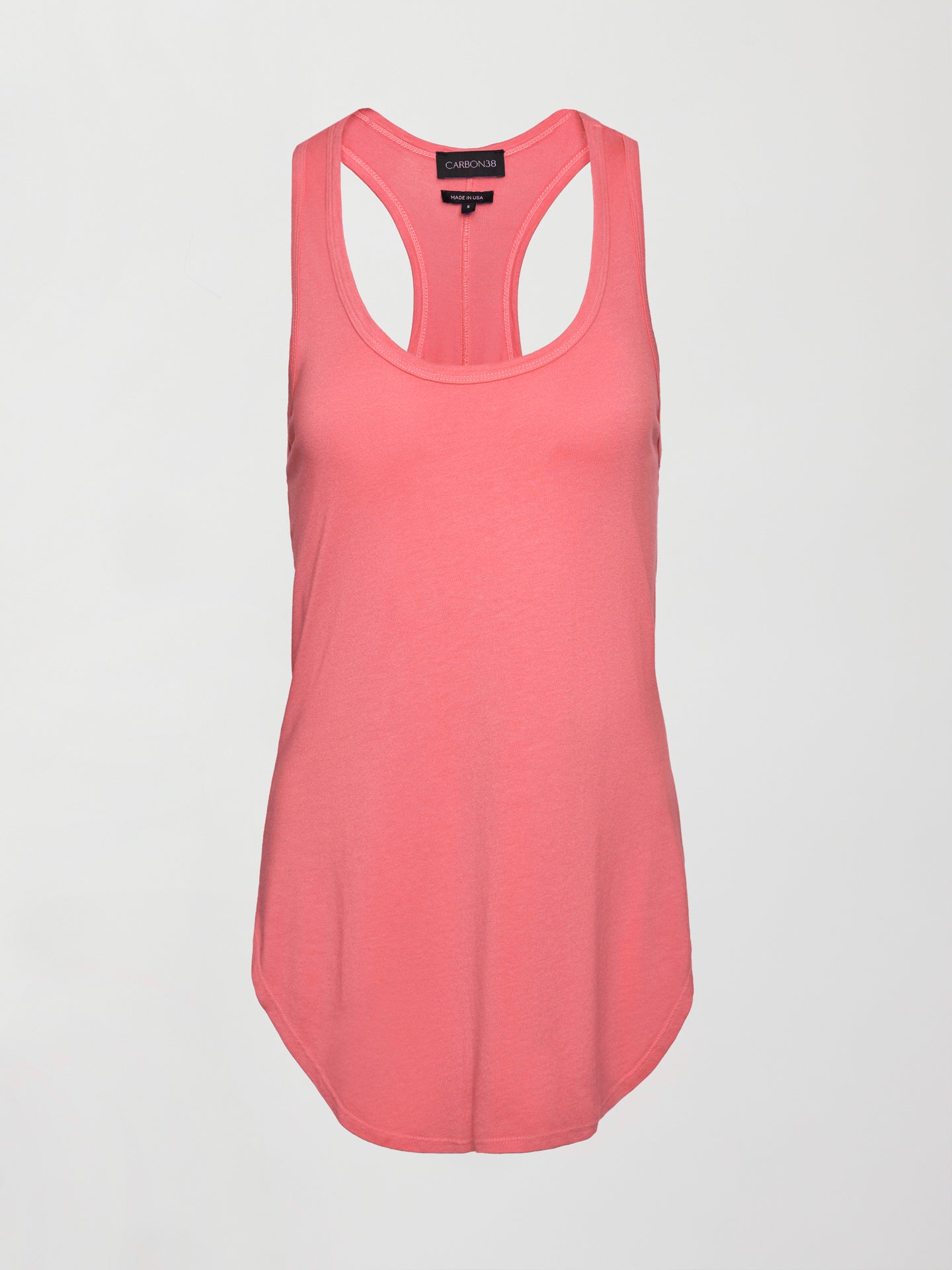Carbon38 | Long RacerBack Tank - Rosewood