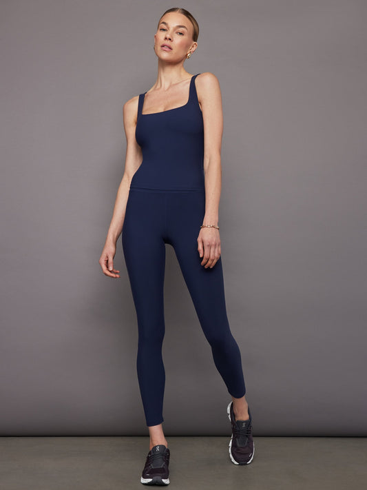Carbon38 | Wide Scoop Bra Tank in Melt - Navy Blazer