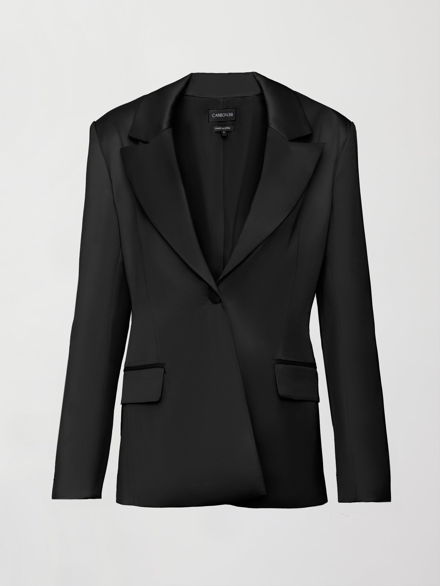 Carbon38 | Satin Blazer - Black