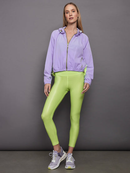 Carbon38 | Pleated Back Running Jacket - Sweet Lavender / Acid Lime