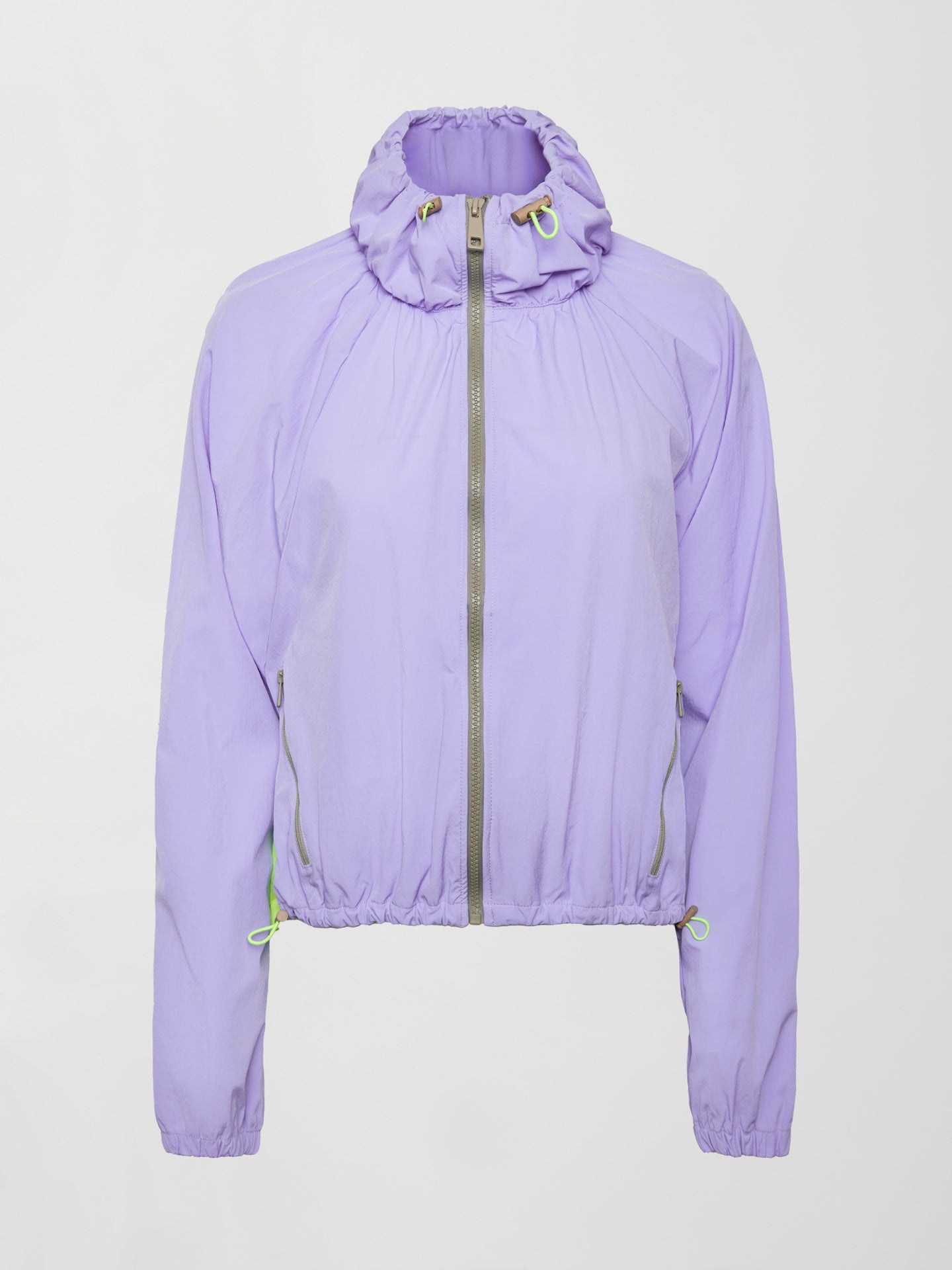 Carbon38 | Pleated Back Running Jacket - Sweet Lavender / Acid Lime
