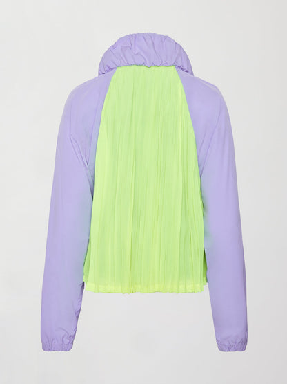 Carbon38 | Pleated Back Running Jacket - Sweet Lavender / Acid Lime