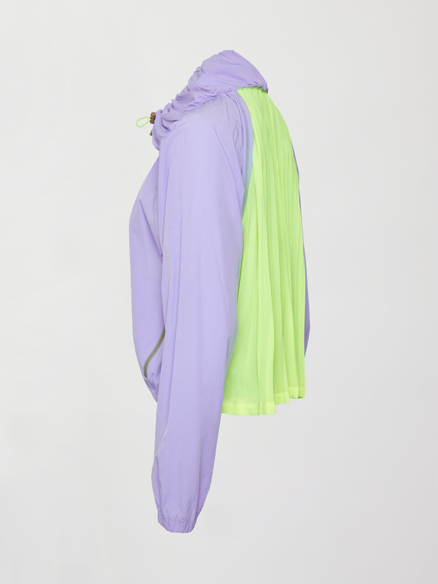 Carbon38 | Pleated Back Running Jacket - Sweet Lavender / Acid Lime