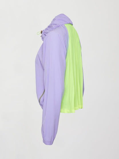 Carbon38 | Pleated Back Running Jacket - Sweet Lavender / Acid Lime