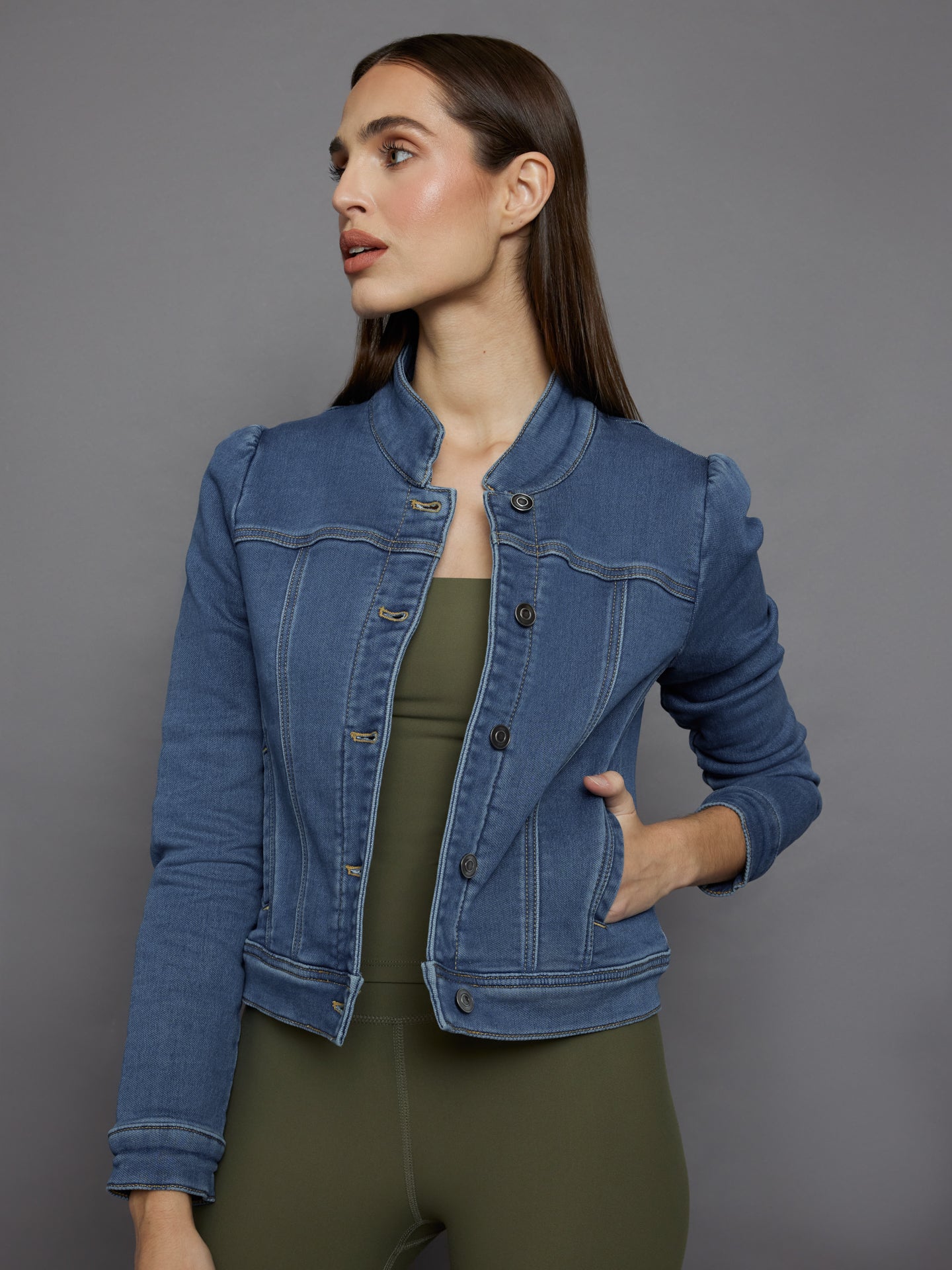 Carbon38 | Tailored Denim Jacket - Medium Wash
