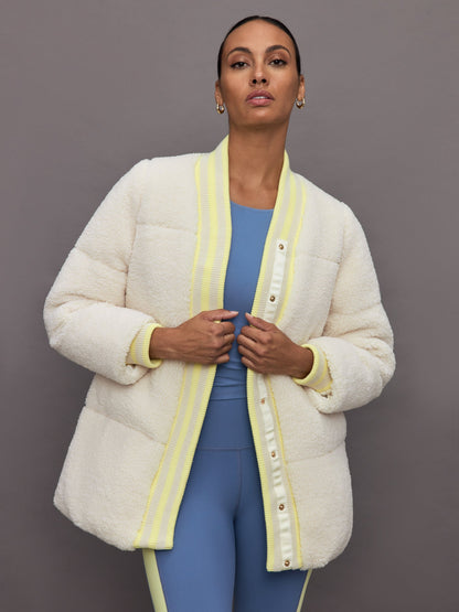 Carbon38 | Sherpa Puffer Jacket - Natural Sherpa
