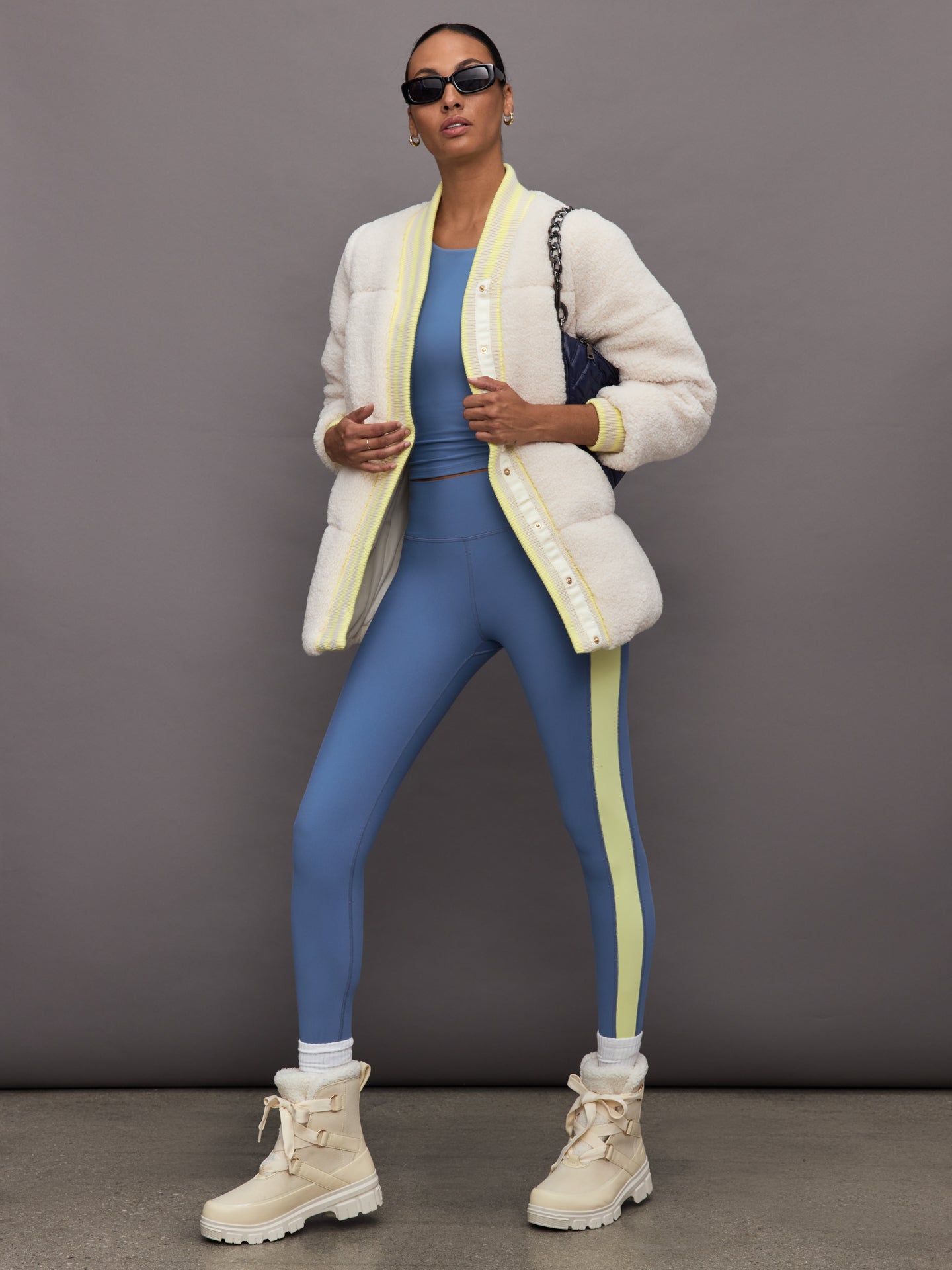 Carbon38 | Sherpa Puffer Jacket - Natural Sherpa