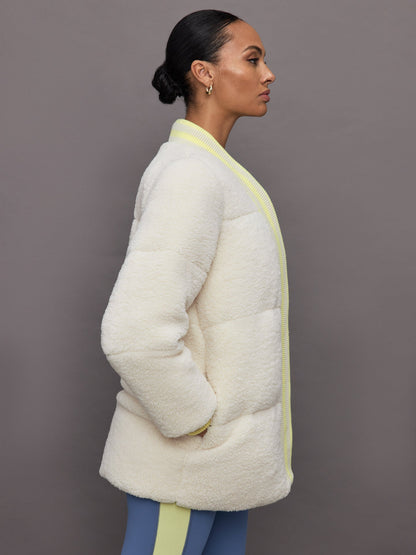 Carbon38 | Sherpa Puffer Jacket - Natural Sherpa