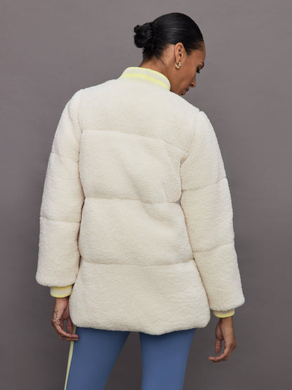 Carbon38 | Sherpa Puffer Jacket - Natural Sherpa