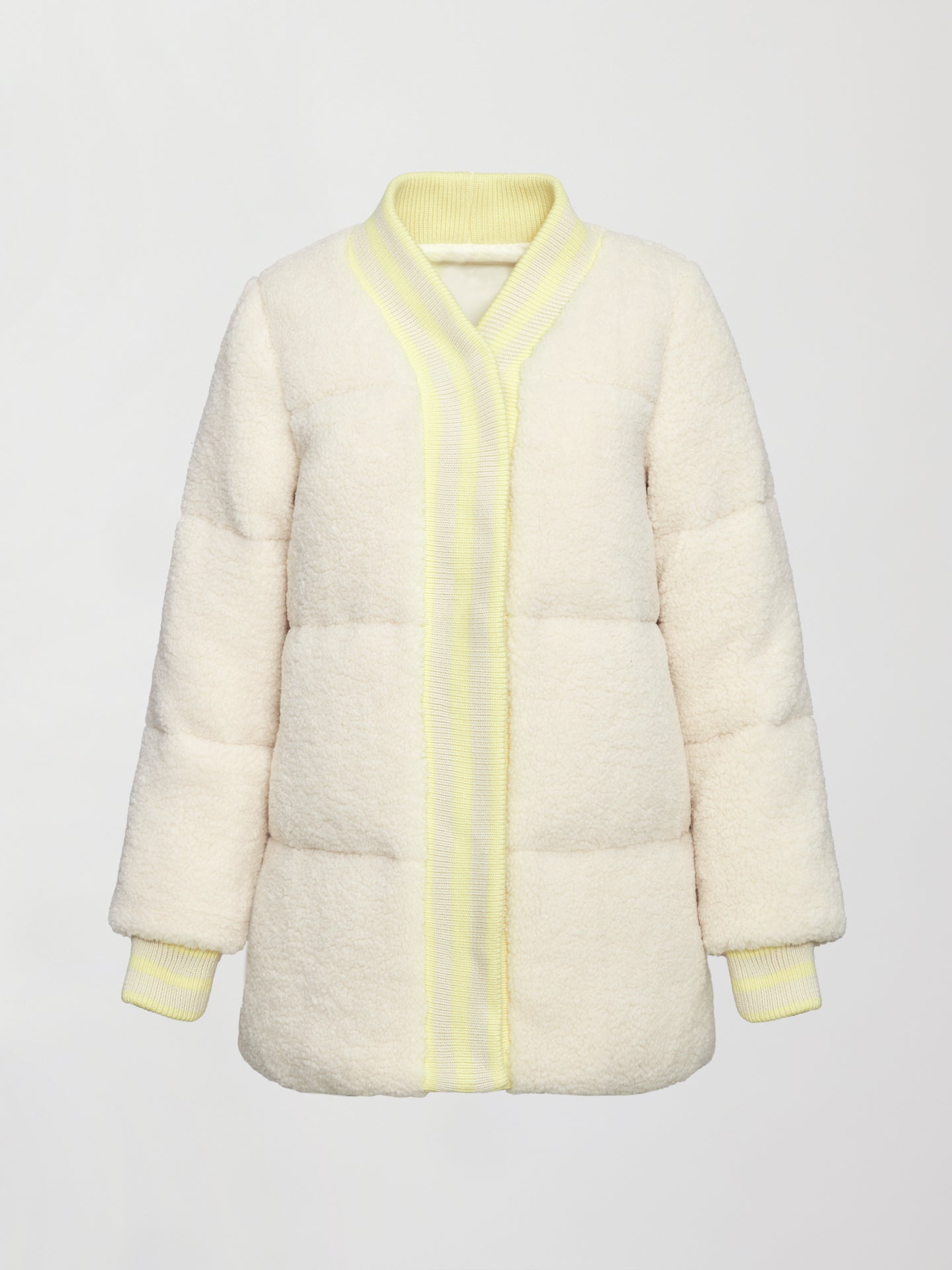 Carbon38 | Sherpa Puffer Jacket - Natural Sherpa