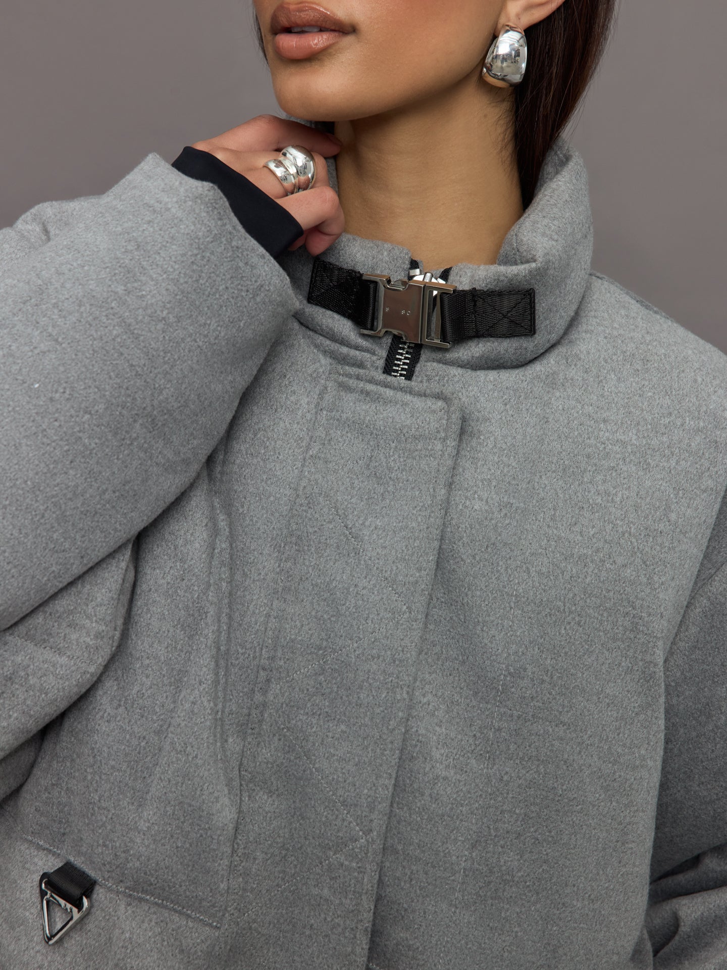 Carbon38 | Hallie Mae Puffer - Grey Marl