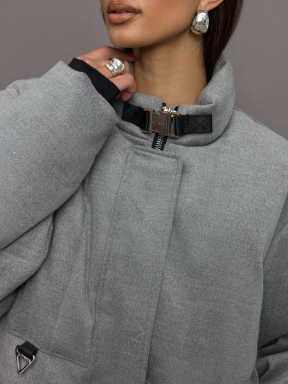 Carbon38 | Hallie Mae Puffer - Grey Marl