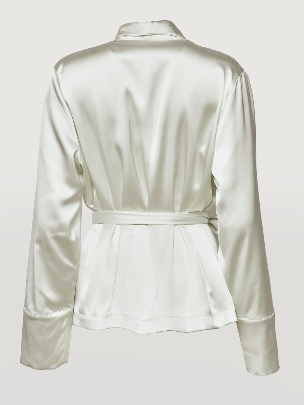 Carbon38 | Satin Smoking Jacket - Ivory