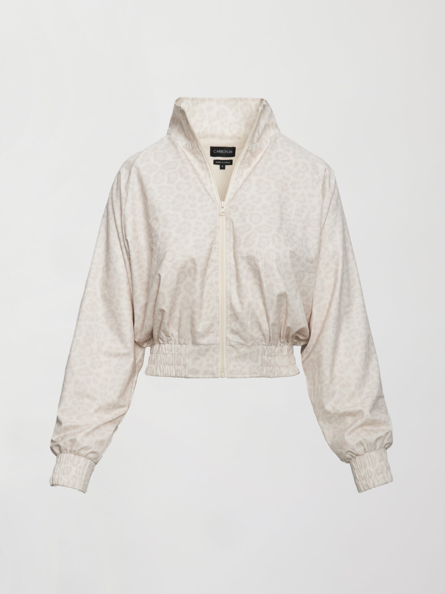 Carbon38 | Leopard Printed Windbreaker - Snow Leopard