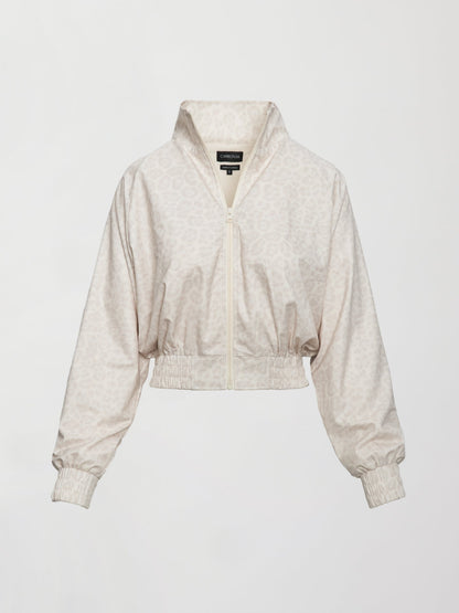 Carbon38 | Leopard Printed Windbreaker - Snow Leopard