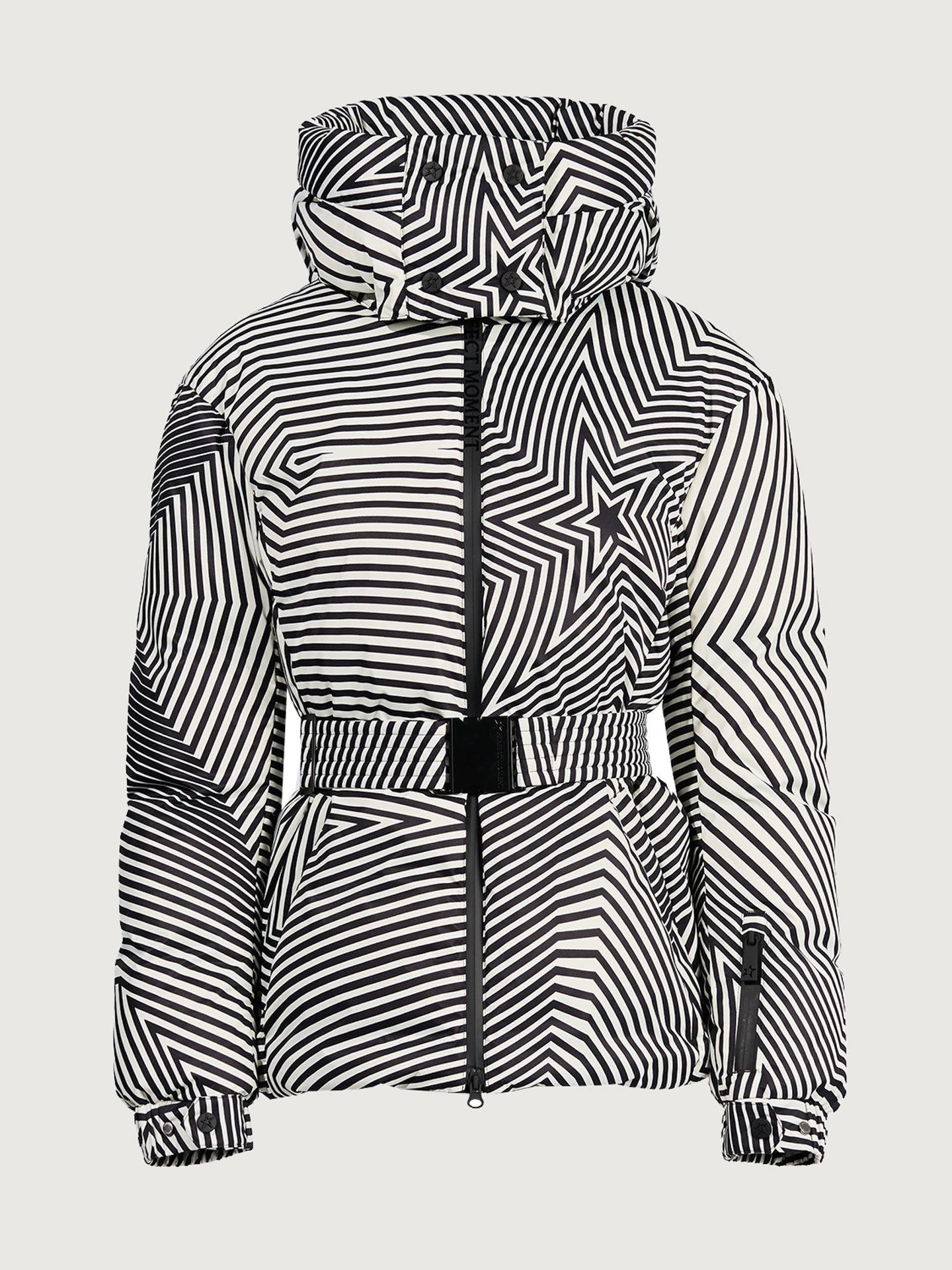Carbon38 | Candice Ski Parka - Warped Star Print Black/Snow White