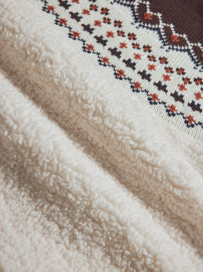 Carbon38 | Fairisle Sherpa Jacket - Natural