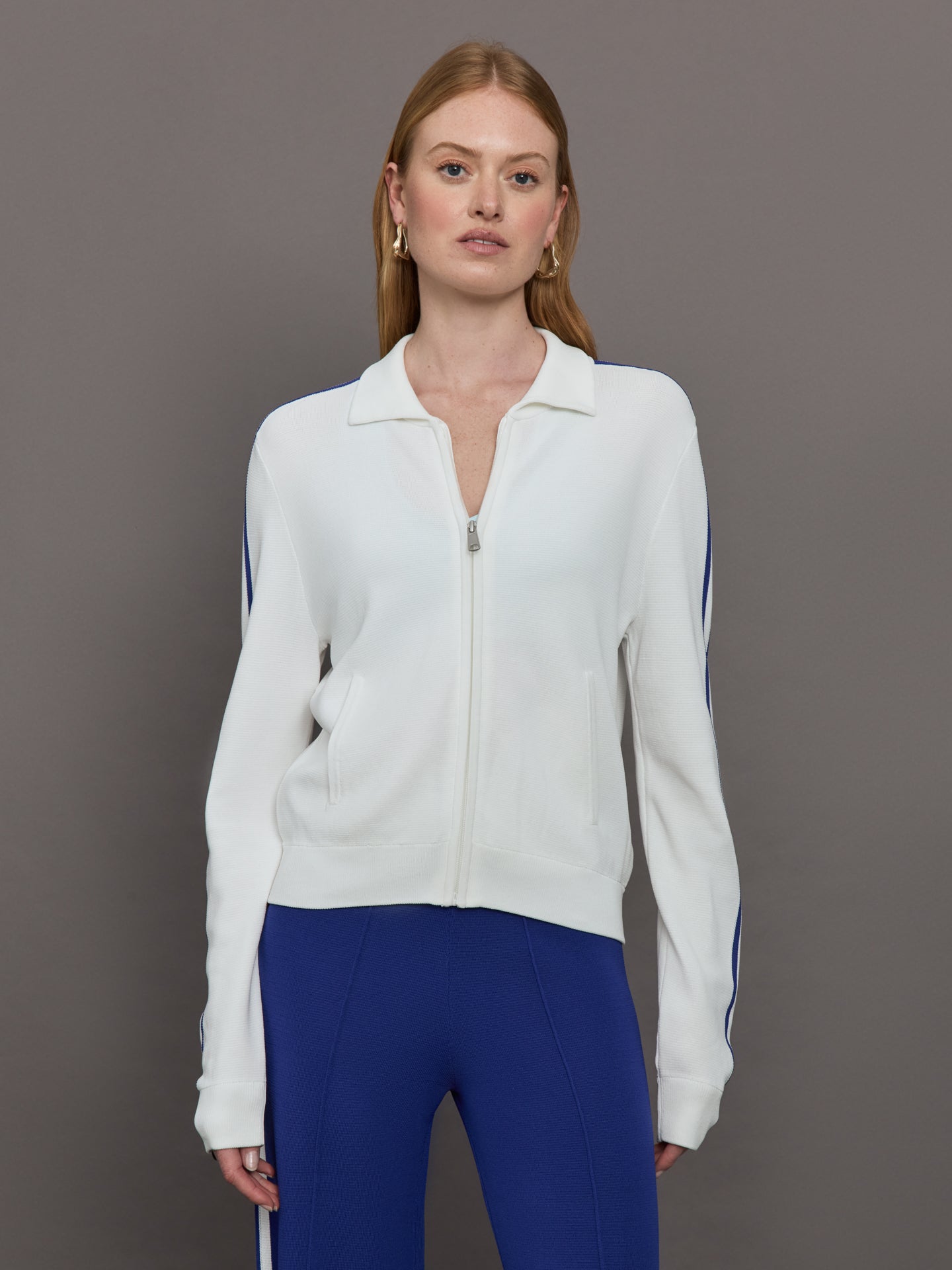 Carbon38 | Carnaby Pari Zip Knit Jacket - White