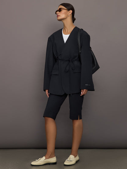 Carbon38 | Yago Blazer - Navy Pinstripe