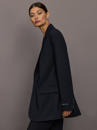 Carbon38 | Yago Blazer - Navy Pinstripe