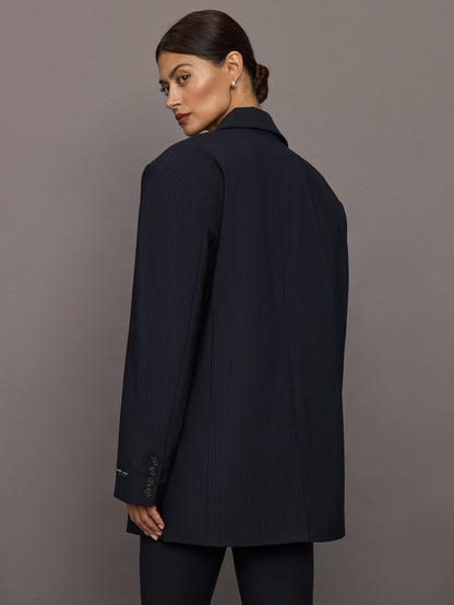 Carbon38 | Yago Blazer - Navy Pinstripe
