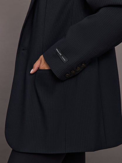 Carbon38 | Yago Blazer - Navy Pinstripe