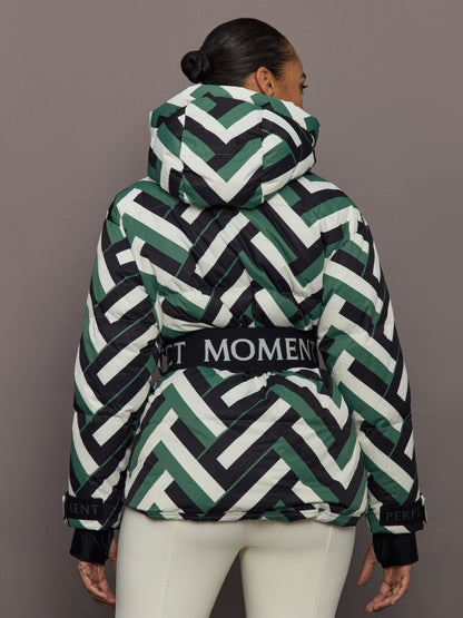 Carbon38 | Cortina Ski Parka - Waffle Print - Green