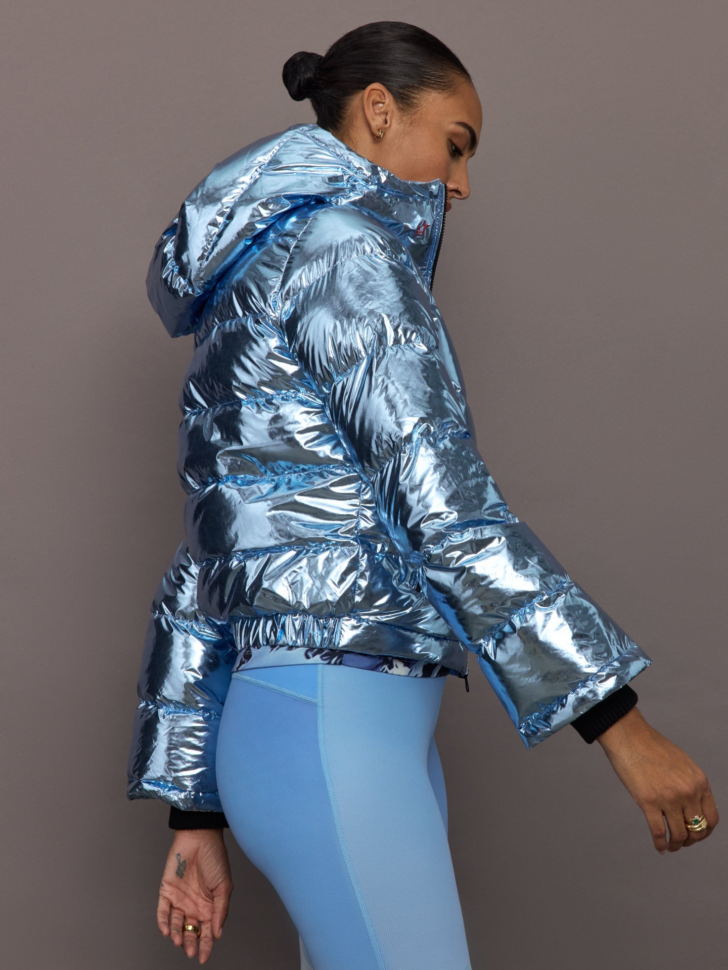 Carbon38 | Polar Flare Ski Jacket III - Light Blue Foil