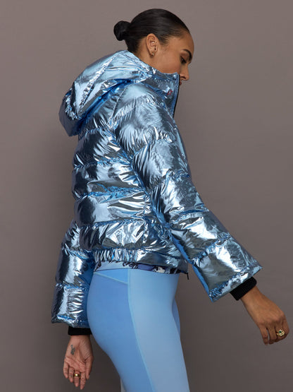 Carbon38 | Polar Flare Ski Jacket III - Light Blue Foil