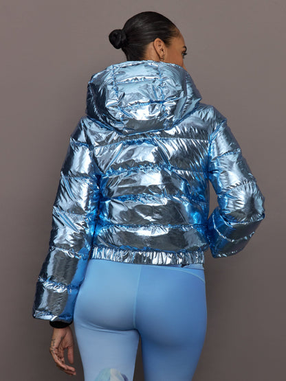 Carbon38 | Polar Flare Ski Jacket III - Light Blue Foil