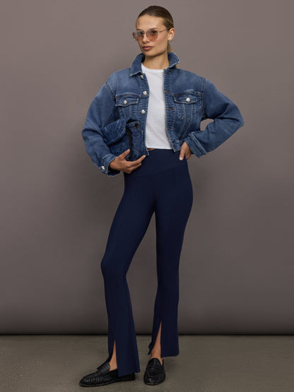 Carbon38 | Jeweled Cropped Denim Jacket - Dark Wash