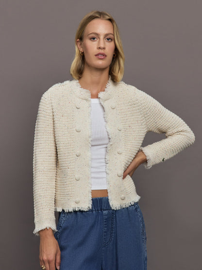 Carbon38 | Fringe Beauler Cardigan - Multi Neutral
