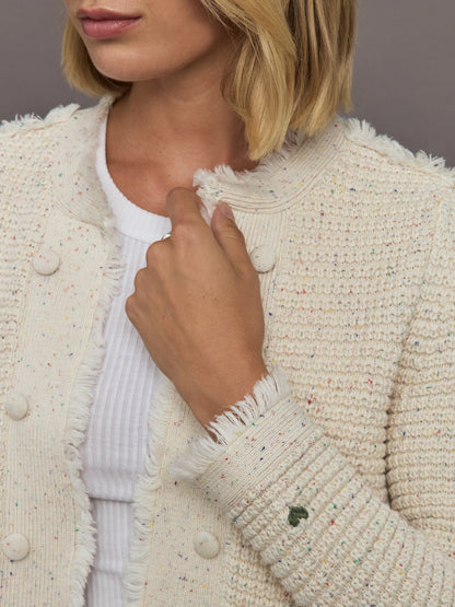 Carbon38 | Fringe Beauler Cardigan - Multi Neutral