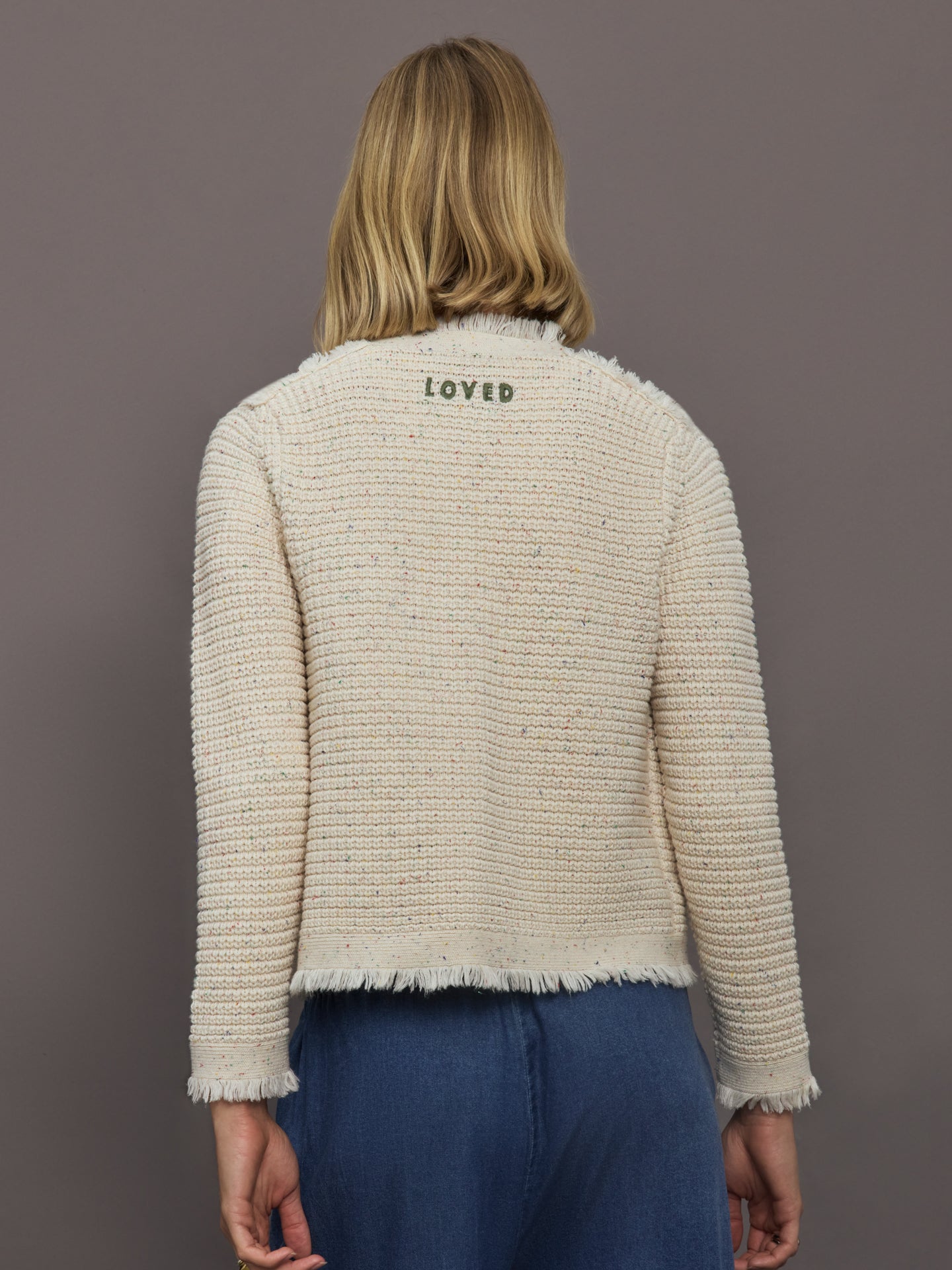 Carbon38 | Fringe Beauler Cardigan - Multi Neutral