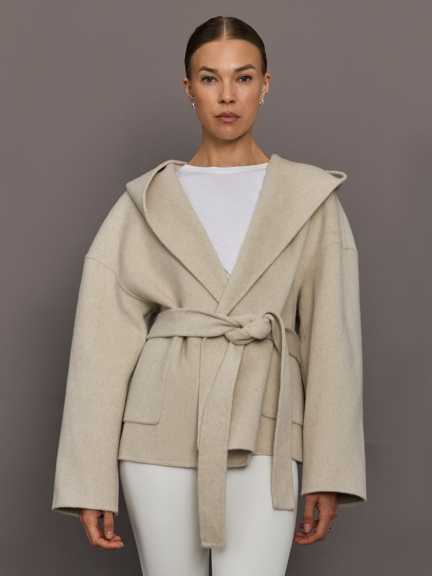 Carbon38 | Lyndi Hoody Coat - Creme